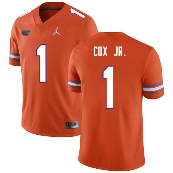 NCAA Florida Gators Brenton Cox Jr. Men's #1 Nike Orange Stitched Authentic College Football Jersey XYL8464HT